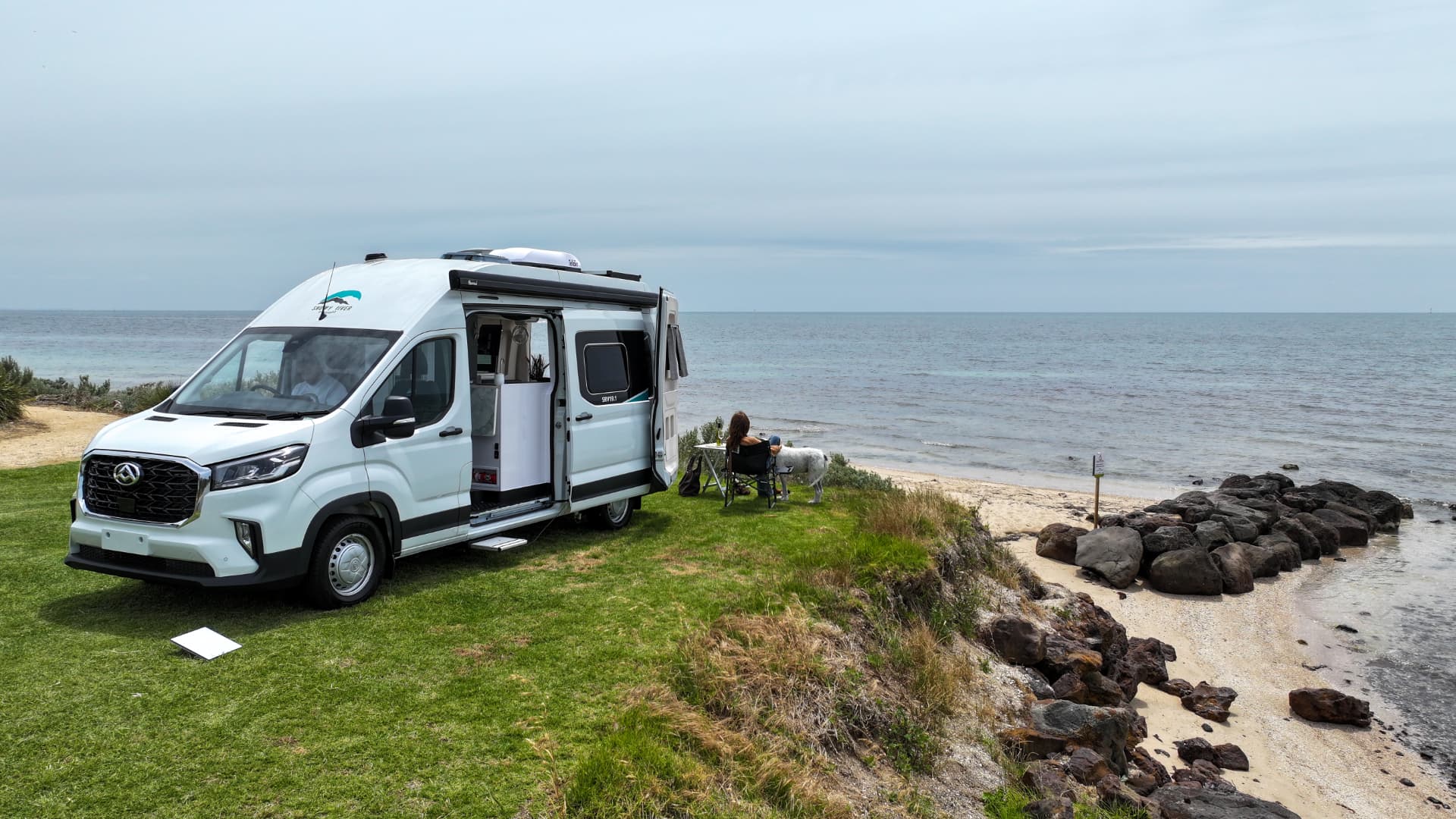 Snowy River SRV-19 campervan on a coastal headland